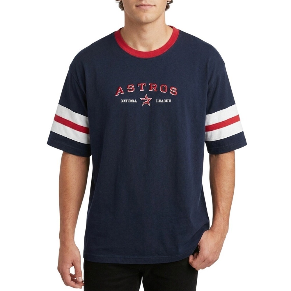 Houston Astros National League Baseball‎ T Shirt Mens XL Navy Red White Casual